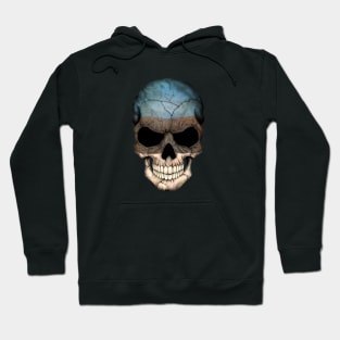 Estonian Flag Skull Hoodie